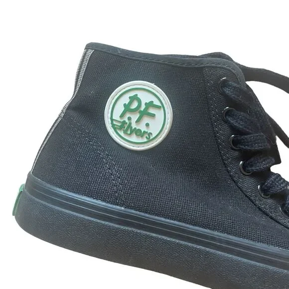 P.F Flyers Black Canvas Sneaker Sandlot Center Hi High Top Shoes Men’s 6 W- 7.5 - Picture 3 of 7